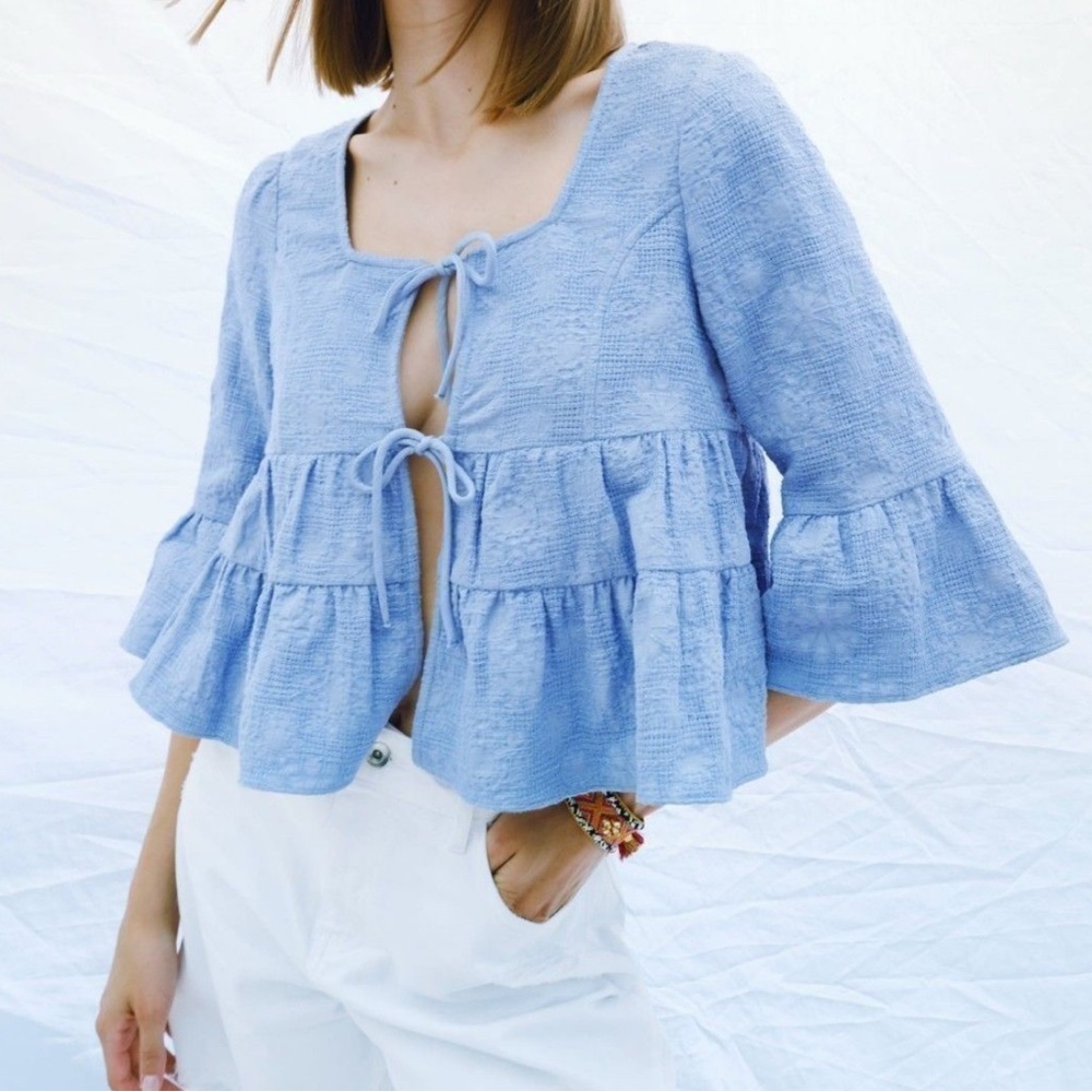 NWT Zara Peplum Top